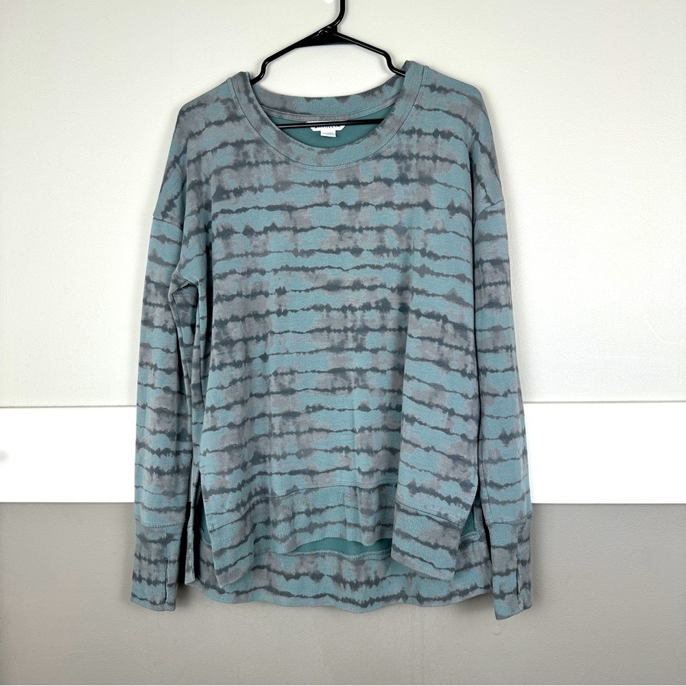Athleta Blue Tie-Dye Sweatshirt